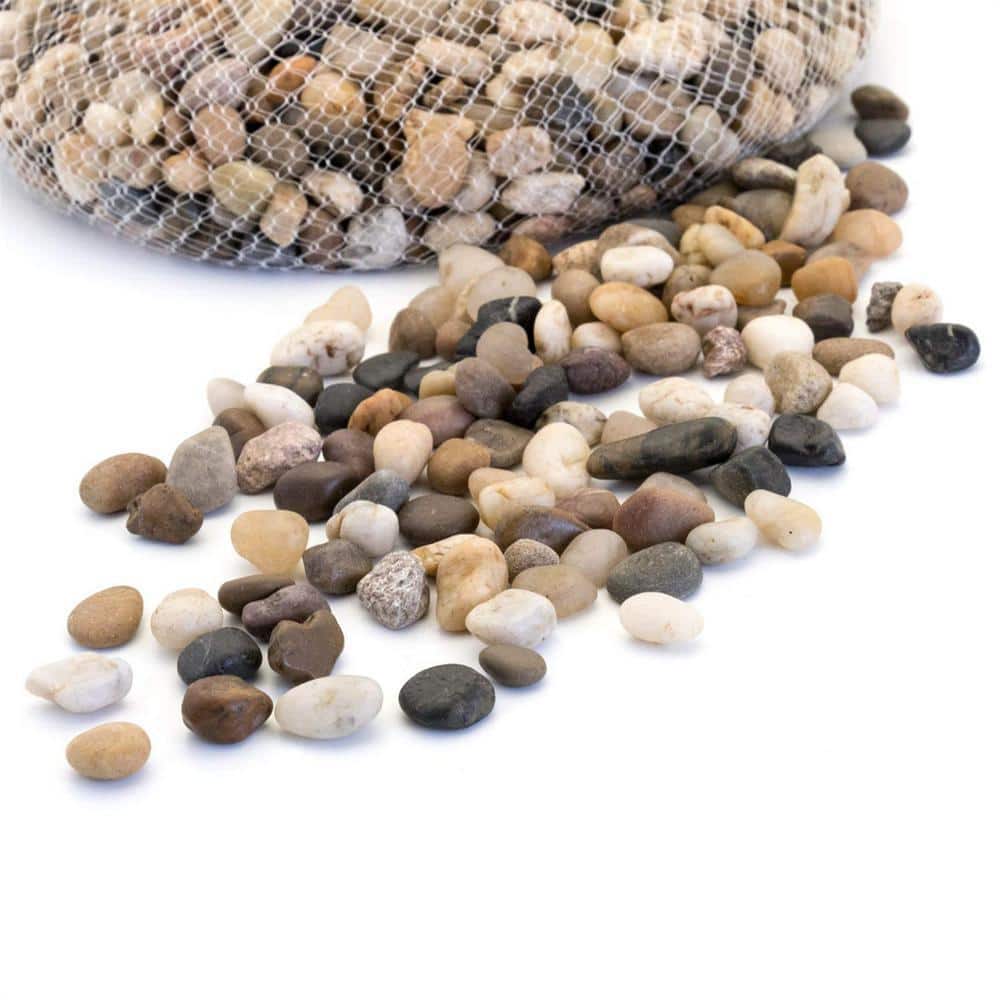0.1 cu. ft. Multi-Colored Small Decorative Pebbles 5 lbs. 0.25 in.-1.5 in. 