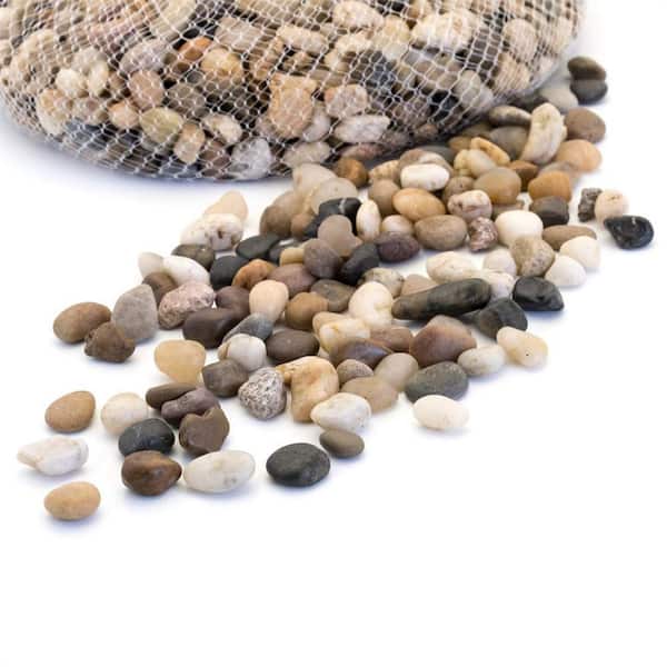 Dyiom 0.1 cu. ft. Multi-Colored Small Decorative Pebbles 5 lbs. 0.25 in.-1.5 in. Landscape Rocks