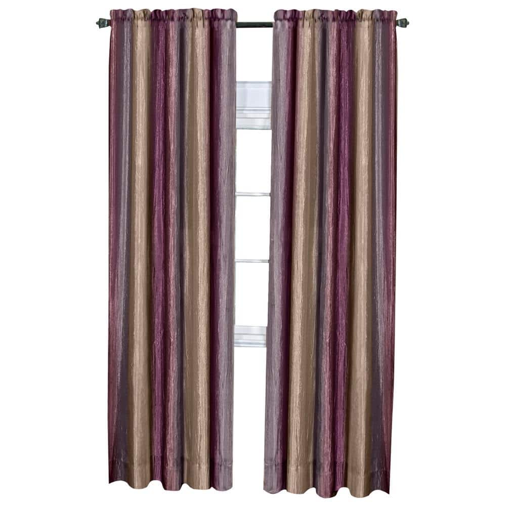 Ombre 50 in. W x 63 in. L Polyester Light Filtering Window Panel in Aubergine price history on PriceWatchPro