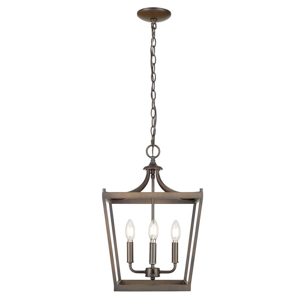 Kennedy 20'' Matte Black and Bronze Crystal Globe Pendant Light