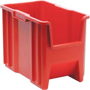 Heavy-Duty Giant Stack 10-Gal. Storage Tote in Red (4-Pack)
