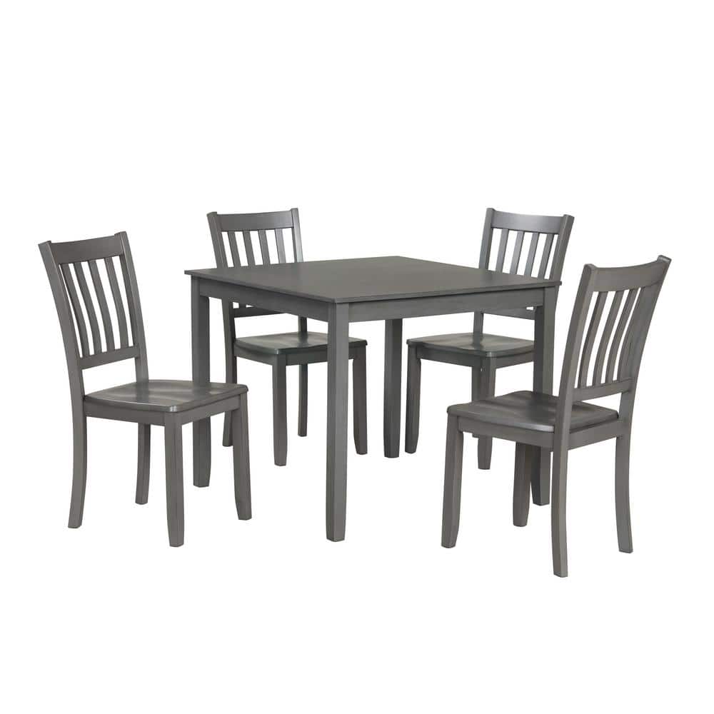Sherry 5-Piece Square Walnut Wood Top Dining Room Seats-4 price history on PriceWatchPro