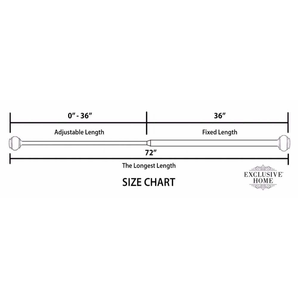 Gunmetal Adjustable Iron Curtain Rod with Finial Set