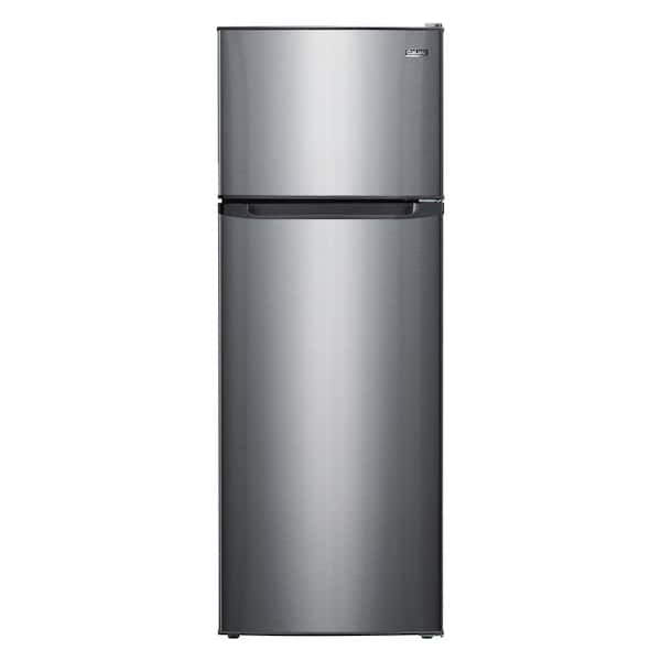 Galanz 12 cu. ft. Frost Free Top Freezer Refrigerator in Stainless Steel with Ice Maker