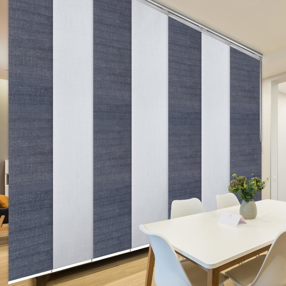 Dusky Grayscale 110 in. - 153 in. W x 94 in. L Adjustable 7- Panel Satin Nickel Single Rail Panel Track, 23.5 in. Slates price history on PriceWatchPro