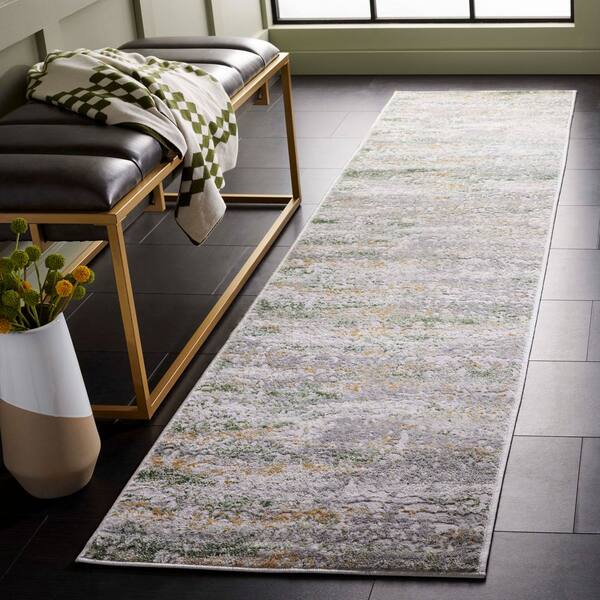 Palma 2 ft. x 13 ft. Beige/Green Medallion Runner Rug