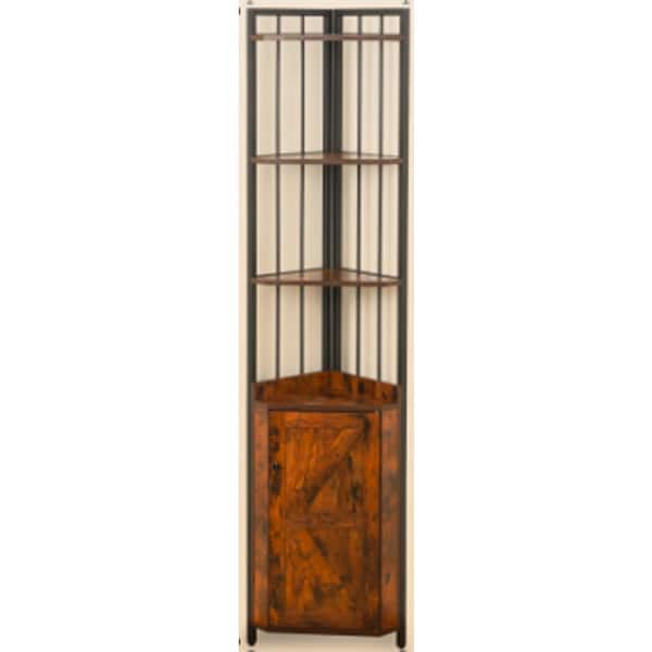 Tileon 12.59 in. W x 11.80 in. D x 70.87 in. H Corner Storage Cabinets, Pantry Organizer in Rustic Brown