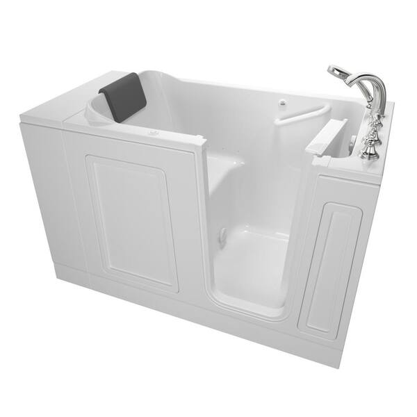 American Standard Acrylic Luxury 51 in. Right Hand Walk-In Air Bathtub in White