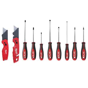 Screwdriver Set with FASTBACK Utility Knifes (10-Piece)