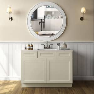 42 in. W x 21 in. D x 34.5 in. H Bath Vanity Cabinet without Top in Shaker Antique White