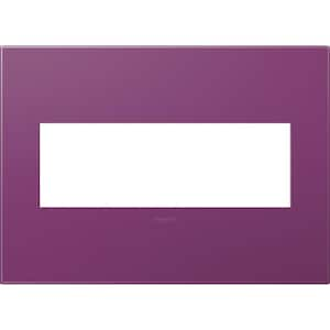 adorne 3 Gang Decorator/Rocker Wall Plate, Plum (1-Pack)