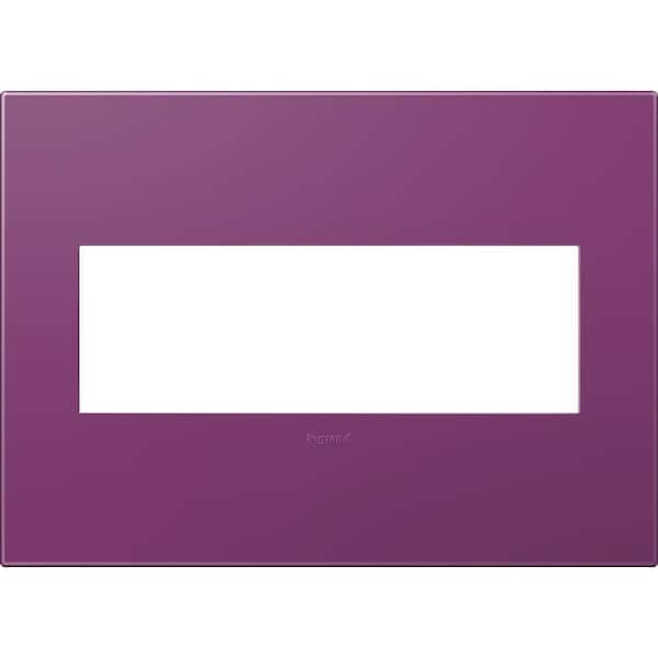 adorne 3 Gang Decorator/Rocker Wall Plate, Plum (1-Pack)