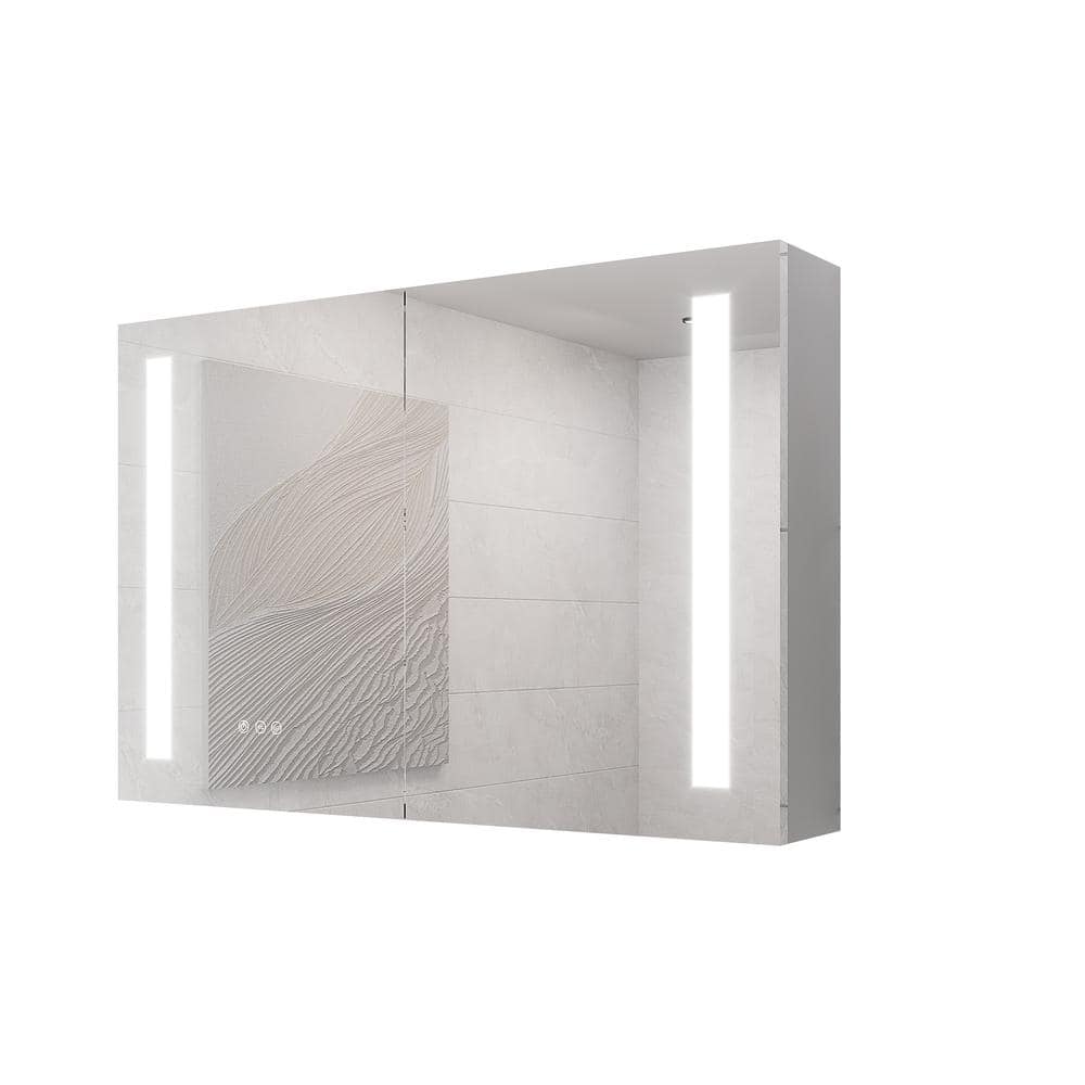 Silver Medicine Cabinets With Mirrors Mswy 133 64 1000 