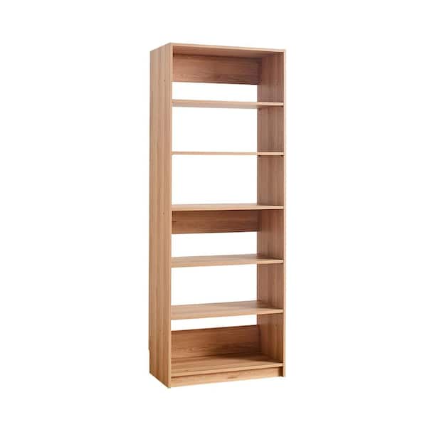 Prosper 32 in. W Oak Tower Unit Five-Shelves Wood Closet System