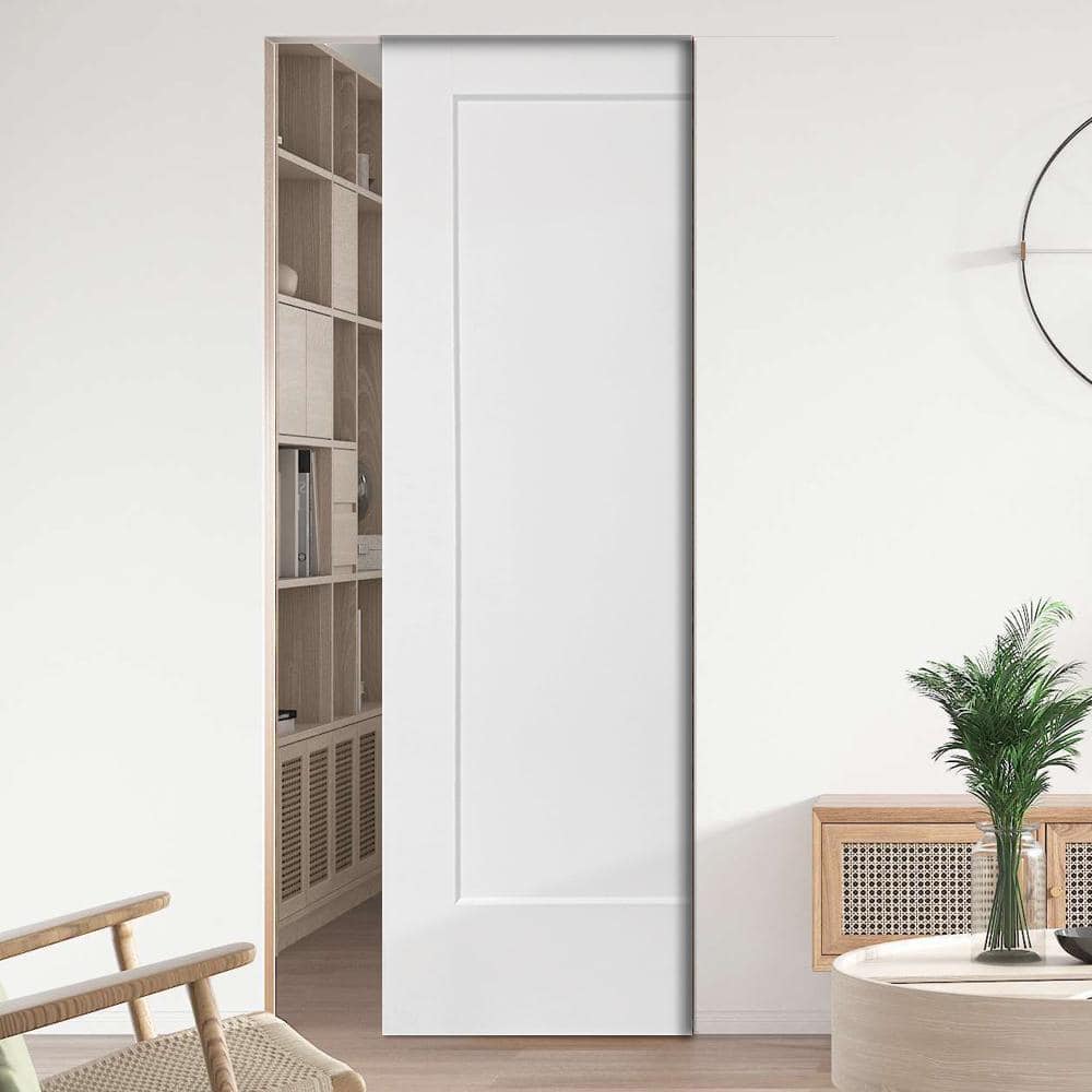 30-in x 80-in White Primed MDF Single Barn Door