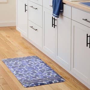 Fresh Blueberries Fruit Kitchen Blue PVC 20 in. x 39 in. Mat