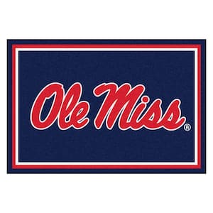 NCAA University of Mississippi Red 5 ft. x 8 ft. Indoor Area Rug