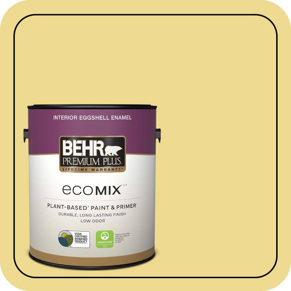 1 gal. #P320-4 Pineapple Crush Eggshell Enamel EcoMix Plant-Based Interior Paint & Primer price history on PriceWatchPro