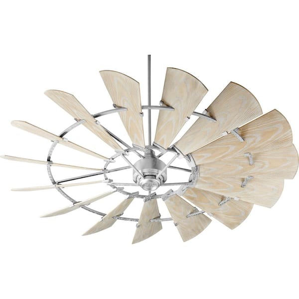 Quorum INTERNATIONAL Windmill 72 in. Indoor/Outdoor Galvanized Ceiling Fan with Wall Control