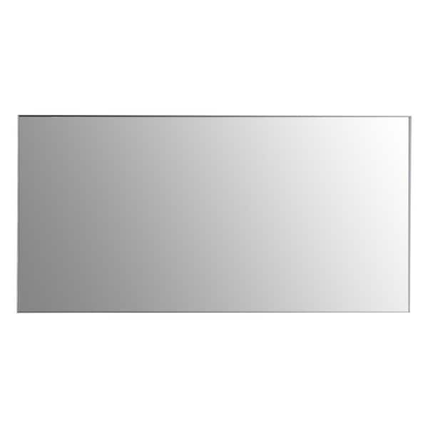 Sax 60 in. W x 30 in. H Framed Rectangular Bathroom Vanity Mirror in Brushed Silver