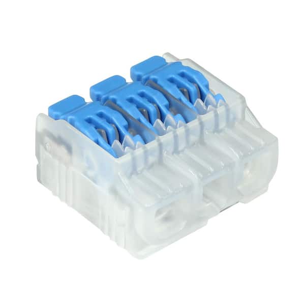 IDEAL In-Sure Lever Wire Connector, 12 AWG, 3-Port Bag of 50