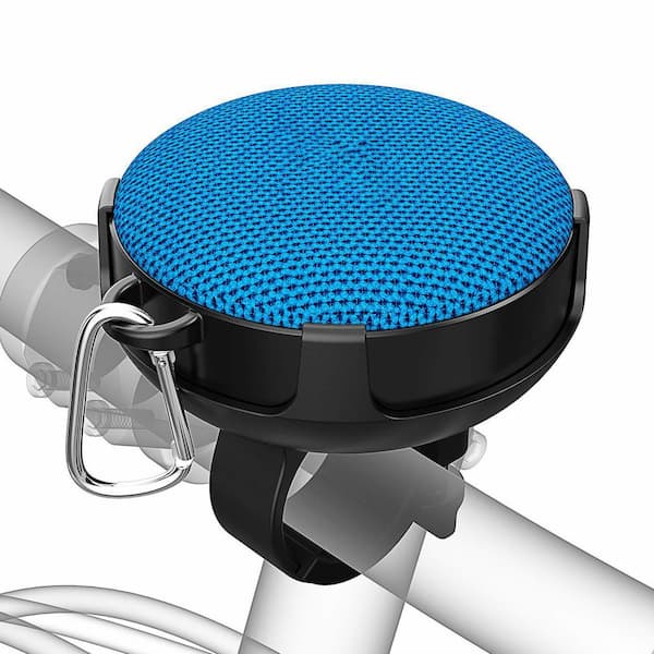 Wireless Bluetooth 5.0 Mini Speaker with Bicycle Mount IP65 Waterproof Portable Outdoor Loud Sound Blue