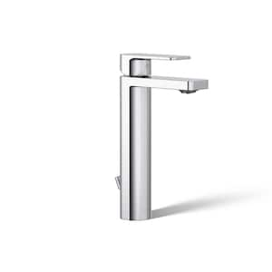 Parallel Tall Single-Handle Single Hole Bathroom Faucet in Polished Chrome