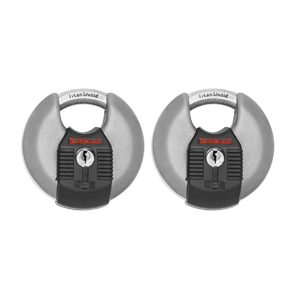 CRAB 2.0, 2-3/4 in. Keyed Discus Padlock with Key Shroud - 2-Pack price history on PriceWatchPro