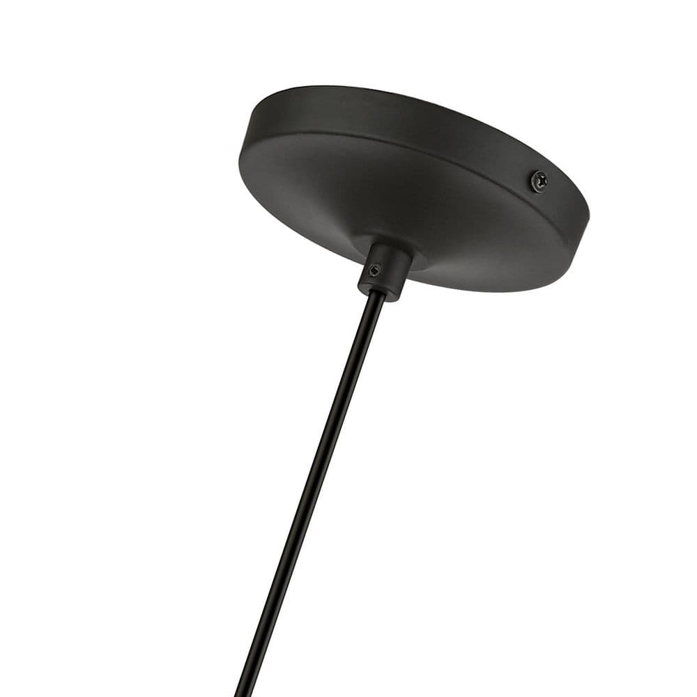 Aldrich Black and Brushed Nickel Glass Pendant Light