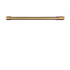 27 in. Single Wall Oven Handle Kit in Brushed Brass