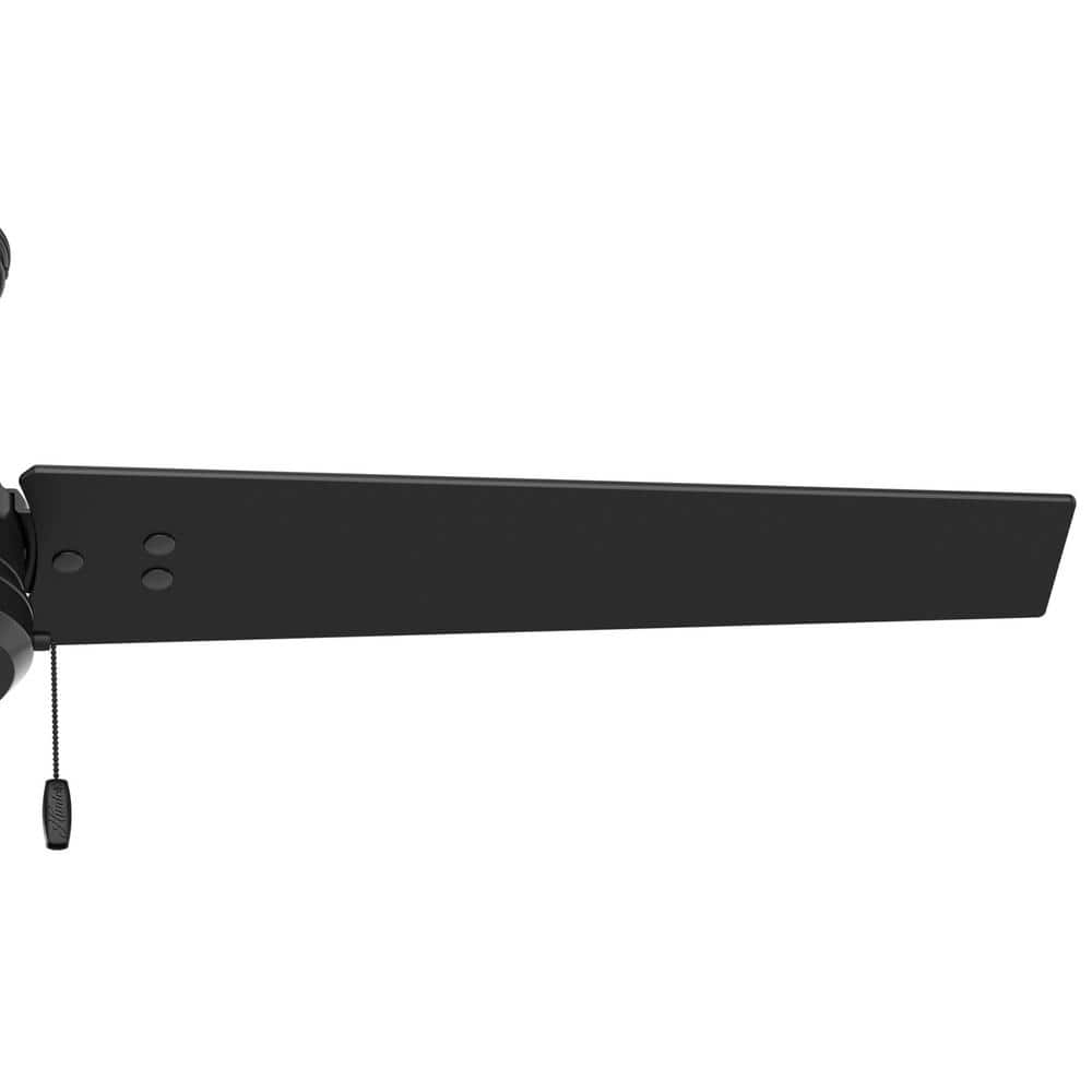 Matte Black 52" Outdoor Ceiling Fan with Reversible Blades