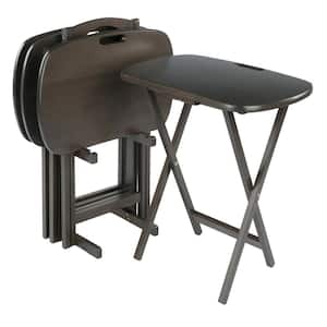 Lucca 22 in. Oyster Gray 5-Piece Snack Table Set