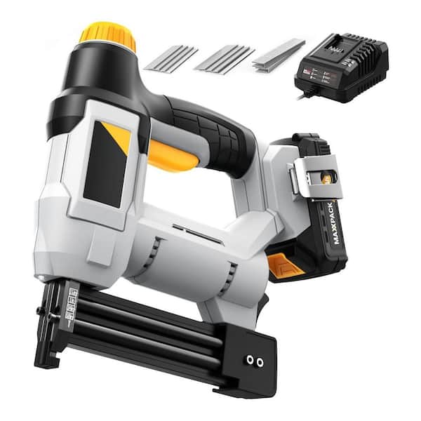 Nail Gun Hand Tool 2 in 1 Cordless Electric Staple Gun 18 Gauge for Home Improvement Woodworking 1-Pack