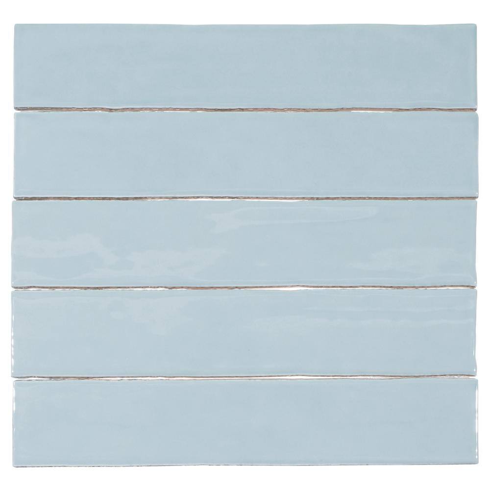 Pivot Blue Glossy Ceramic 2x10 Subway Tile