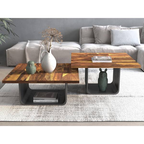 Interbuild 2.3 ft. L x 28 in. D, Senna Butcher Block Table Top Countertop in Clear with Square Edge