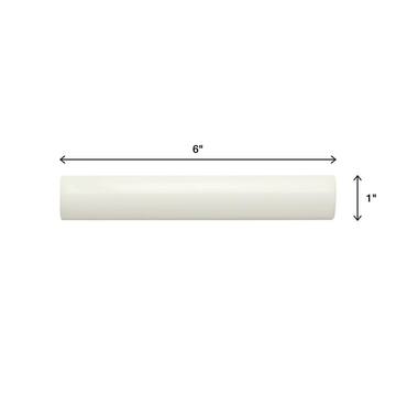 Restore Bright White 1 in. x 6 in. Glazed Ceramic Quarter Round Trim Tile (1.8 sq. ft./each)