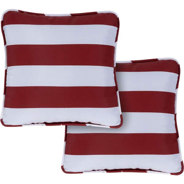 Hanover Red Indoor or Outdoor Throw Pillows (Set of 2)