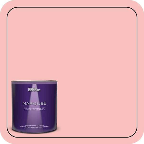 BEHR MARQUEE 1 qt. #160A-3 Pink Hydrangea Eggshell Enamel Interior Paint & Primer