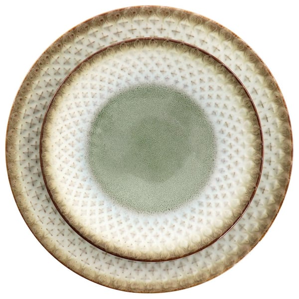 Fitz and Floyd Green Dragon Crest 5 Piece Place Setting Dinnerware | Dinner  Plate | Salad Plate | Soup Bowl | Cup and saucer | Unique