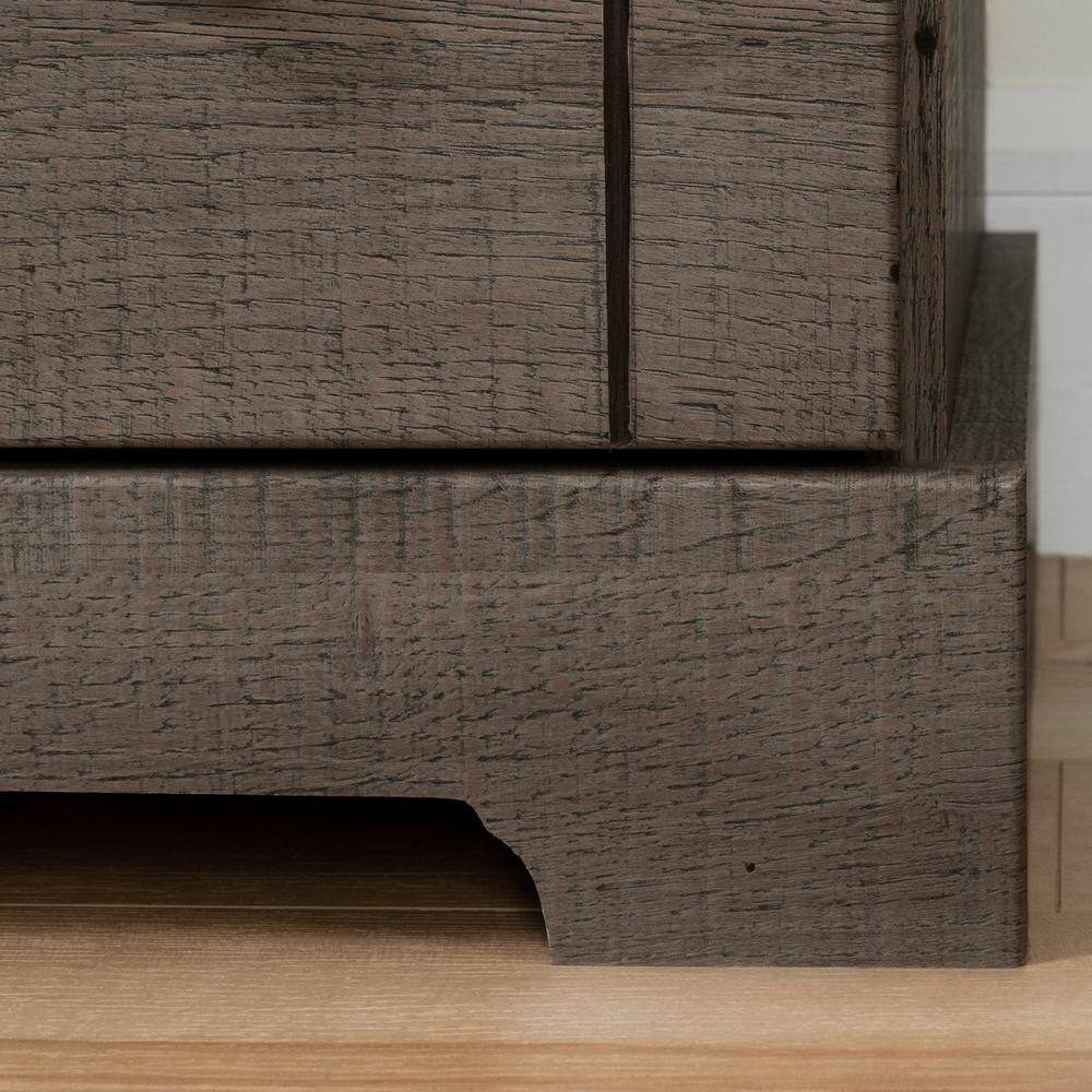 Fall Oak 5-Drawer Vertical Dresser with Metal Knobs