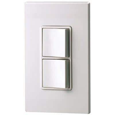 Leviton Decora 15 Amp 120-Volt/277-Volt 1-Pole Commercial Grade AC Combination Rocker Switch, White 5634-W