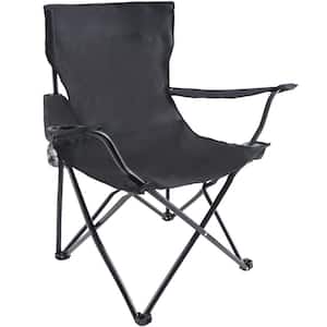 Black Steel Folding Lawn Chair Camping Chair