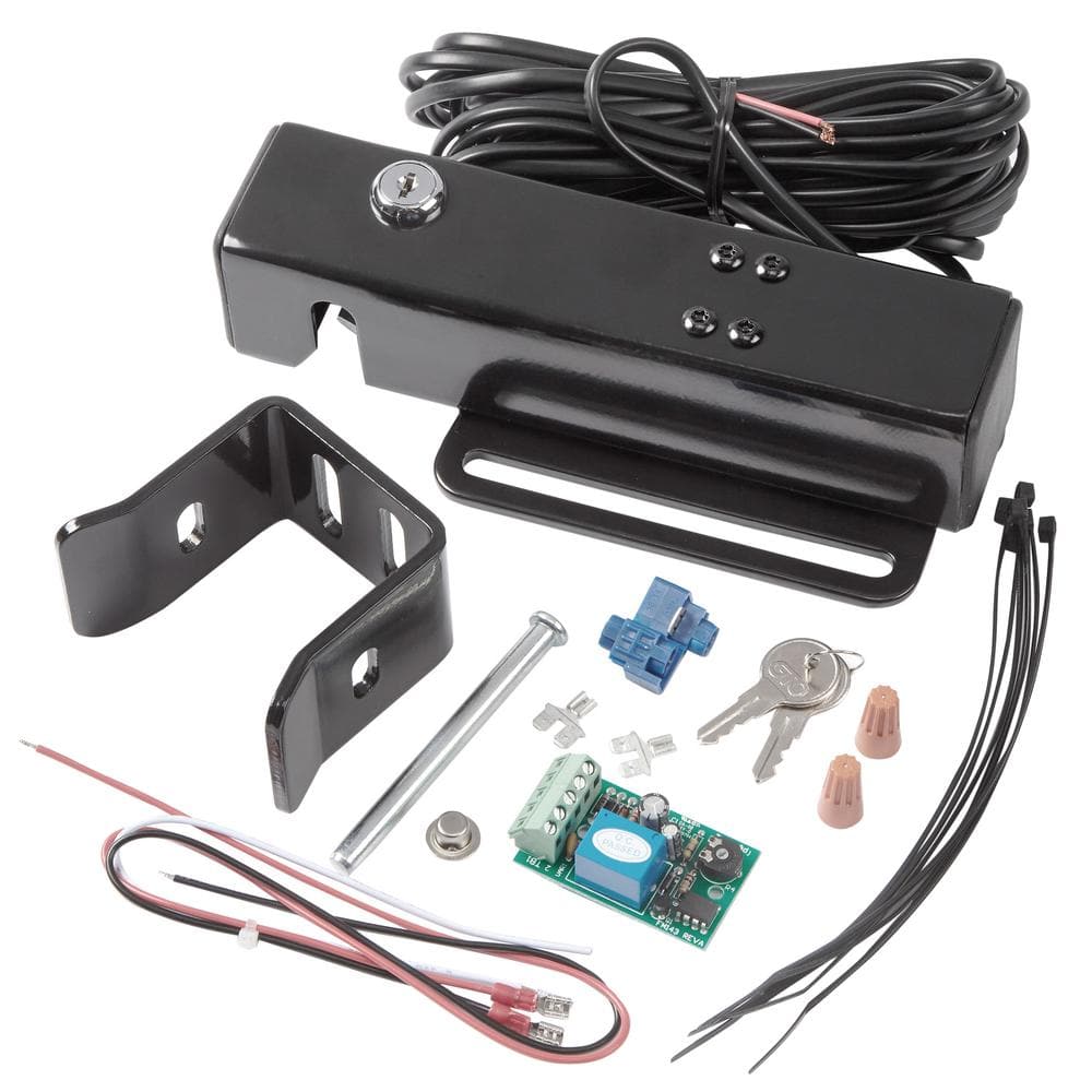 Mighty Mule Black Steel Automatic Gate Lock with Keys