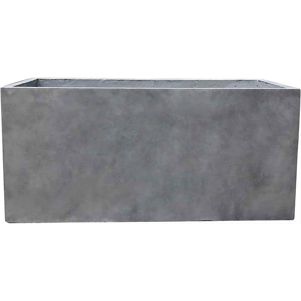 Light-Weight Concrete Modern Long Low Outdoor, Small Planter