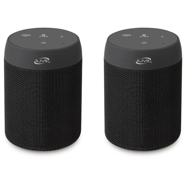 iLive Bluetooth 5.0 Wireless Speaker Pair in Black