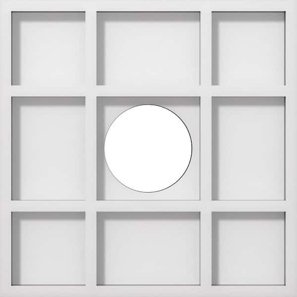 1 in. P X 3-1/2 in. C X 10 in. OD X 3 in. ID Rubik Architectural Grade PVC Contemporary Ceiling Medallion