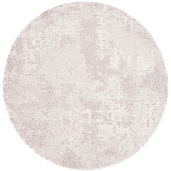 Century 7 ft. x 7 ft. Beige Watercolor Marle Round Area Rug