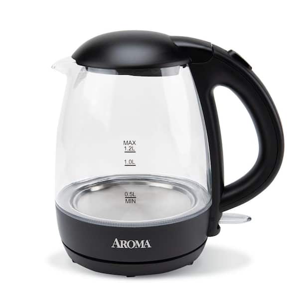 Aroma 1.7L Stainless Steel Electric Kettle 9 12 H x 8 34 W x 6 D