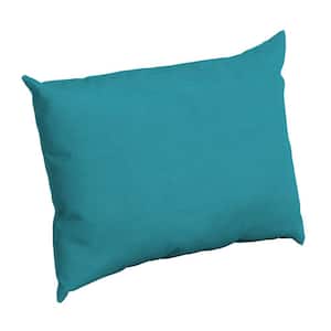 Lake Blue Leala Texture Rectangle Outdoor Throw Pillow