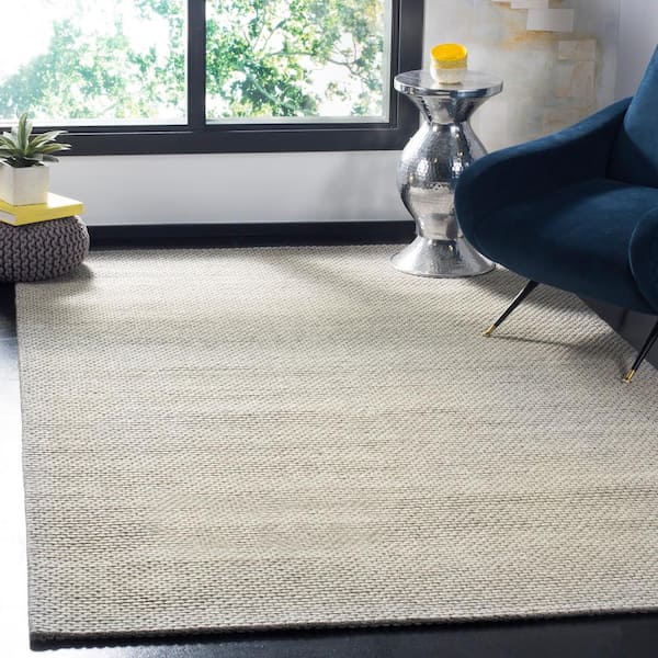 Natura 2 ft. x 3 ft. Gray Striped Solid Color Gradient Area Rug
